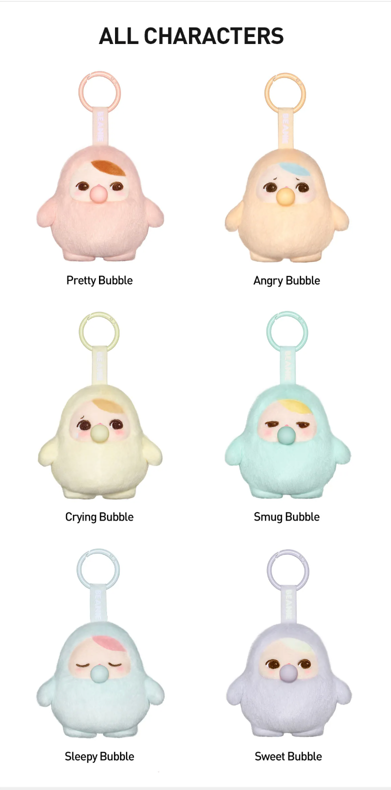 PUCKY BEANIE BUBBLE UP SERIES - Plush Pendant - Let's bubble - Secret Edition